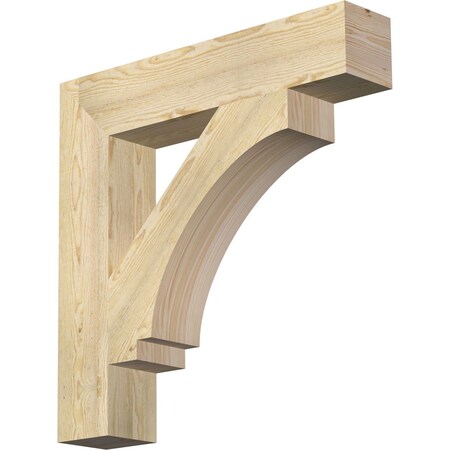 Ekena Millwork Imperial Block Rough Sawn Bracket, Douglas Fir, 6"W x 32"D x 32"H BKT06X32X32IMP05RDF